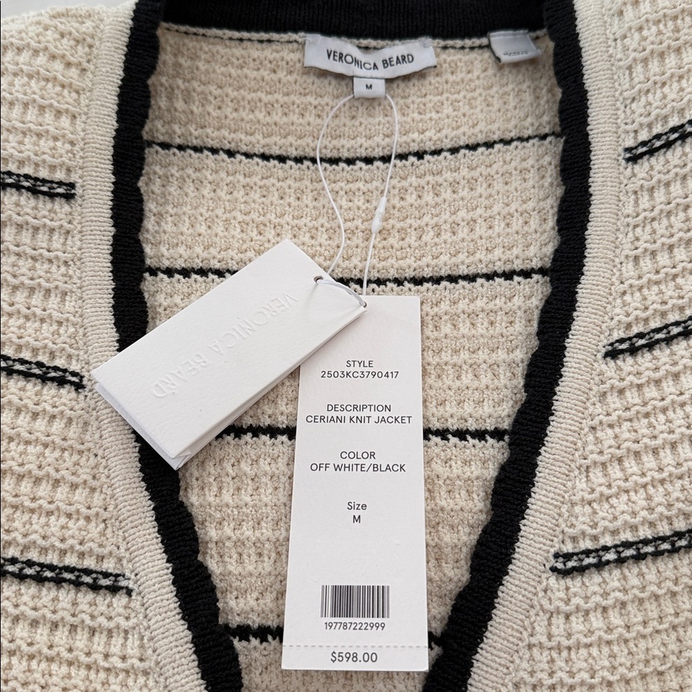 NWT Veronica Beard Ceriani Knit Jacket - Picture 3 of 5